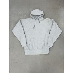 Vintage Chamber Made In USA Pullover Hoodie XL Tall Grey Cross-Knit Rare